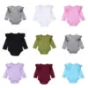 Long Sleeve Flutter Bodysuit | 8 Colours - Affordable Baby