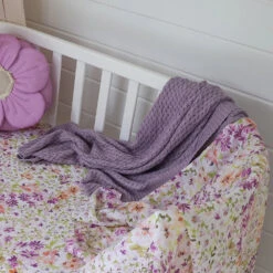 Snuggle Hunny Kids - Diamond Knit Baby Blanket | Lavender - Snuggle Hunny Kids