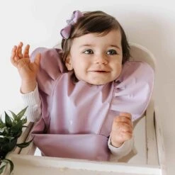Snuggle Hunny Kids - Waterproof Frill Snuggle Bib | Lavender - Snuggle Hunny Kids