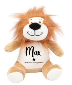 Timber Tinkers - Personalised Lion Plush - Star - Timber Tinkers