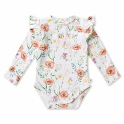 Snuggle Hunny Kids - Long Sleeve Organic Bodysuit | Meadow - Snuggle Hunny Kids
