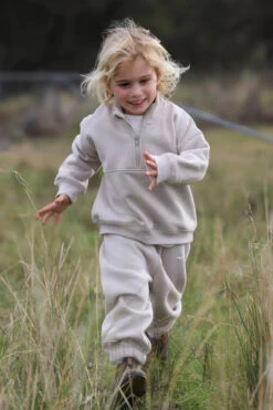 All Fenix - Mini 1/2 Zip Jumper | Stone - All Fenix -MY LITTLE SHOP mini 12 zip jumper 563977