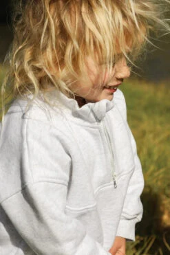 All Fenix - Mini 1/2 Zip Jumper | White Marle - All Fenix