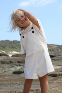 All Fenix - Mini Denim Overalls | White - All Fenix