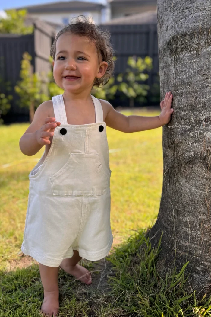 All Fenix - Mini Denim Overalls | White - All Fenix All Fenix - Mini Denim Overalls | White - All Fenix -MY LITTLE SHOP mini denim overalls white 888540