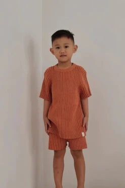 All Fenix - Mini Rib Knit Shorts | Ginger - All Fenix -MY LITTLE SHOP mini rib knit shorts ginger 424572