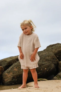 All Fenix - Mini Rib Knit Shorts | Shell - All Fenix