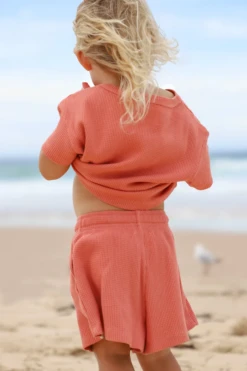 All Fenix - Mini Waffle Shorts | Dusty Rose - All Fenix