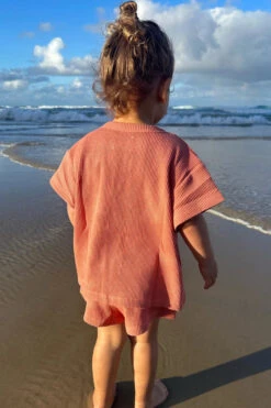 All Fenix - Mini Waffle Tee | Dusty Rose - All Fenix -MY LITTLE SHOP mini waffle tee dusty rose 614795