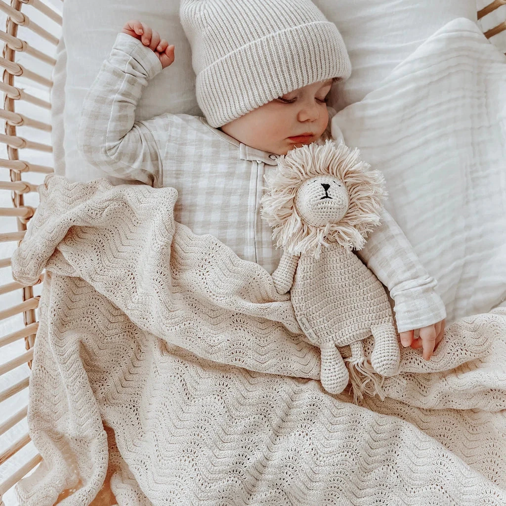 3 Little Crowns - Wave Knit Blanket | Oat - 3 Little Crowns 3 Little Crowns - Wave Knit Blanket | Oat - 3 Little Crowns -MY LITTLE SHOP oatandlion