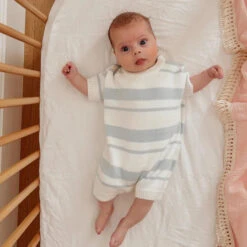 Lilla Hjärtat - Knitted Playsuit | Ocean - Lilla Hjärtat