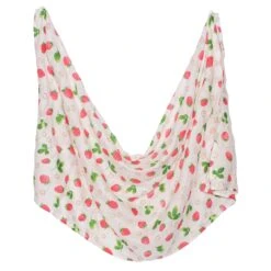 Tinker Tot Baby - Bamboo Cotton Swaddle – Strawberry Patch - Tinker Tot Baby