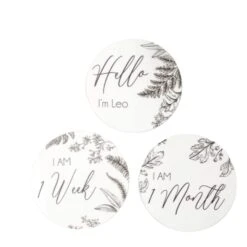 CMC GOLD - Personalised Foliage Milestone Cards (Set Of 14) - CMC Gold