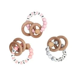 CMC GOLD - Personalised Hex & Silicone Teether - CMC Gold