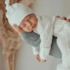 3 Little Crowns - My First Outfit | Onesie & Beanie Set | Powder White - 3 Little Crowns