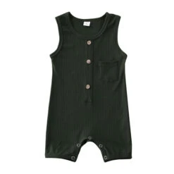 Harrison Button Onesie | Forest Green - Affordable Baby