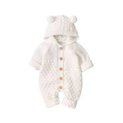 Bear Knit Onesie | Ivory - Affordable Baby