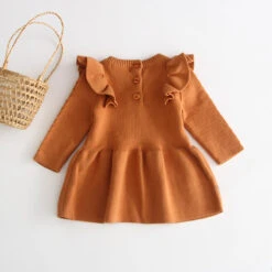 Anastacia Winter Dress | Chestnut - Affordable Baby -MY LITTLE SHOP product image 1396219302
