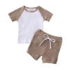 Two Tone Ribbed Set | Brown - Affordable Baby -MY LITTLE SHOP product image 1419719178