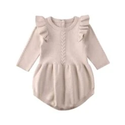 Anastacia Frilly Romper | Beige - Affordable Baby