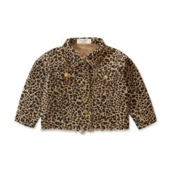 Leopard Frayed Jacket - Affordable Baby