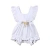 Bow Ruffle Romper | White - Affordable Baby -MY LITTLE SHOP product image 1662451180
