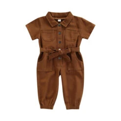 Safari Jumpsuit | Brown - Affordable Baby