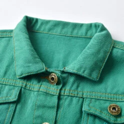 Distressed Denim Jacket | Green - Affordable Baby -MY LITTLE SHOP product image 1986099708