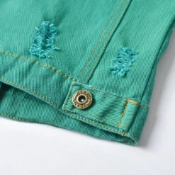 Distressed Denim Jacket | Green - Affordable Baby -MY LITTLE SHOP product image 1986099710