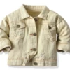 Distressed Denim Jacket | Sand - Affordable Baby