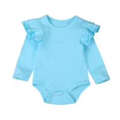 Long Sleeve Flutter Bodysuit | 8 Colours - Affordable Baby -MY LITTLE SHOP product image 614887138