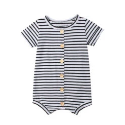 Stripes Button Romper - Affordable Baby
