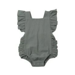 Ruffle Sleeves Romper | Ash - Affordable Baby