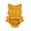 Peplum Romper | Mustard - Affordable Baby