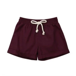 Basic Cotton Shorts | Burgundy - Affordable Baby