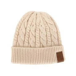 Cubs & Co - Personalised Classic Knit Cream Latte Beanie - Cubs & Co