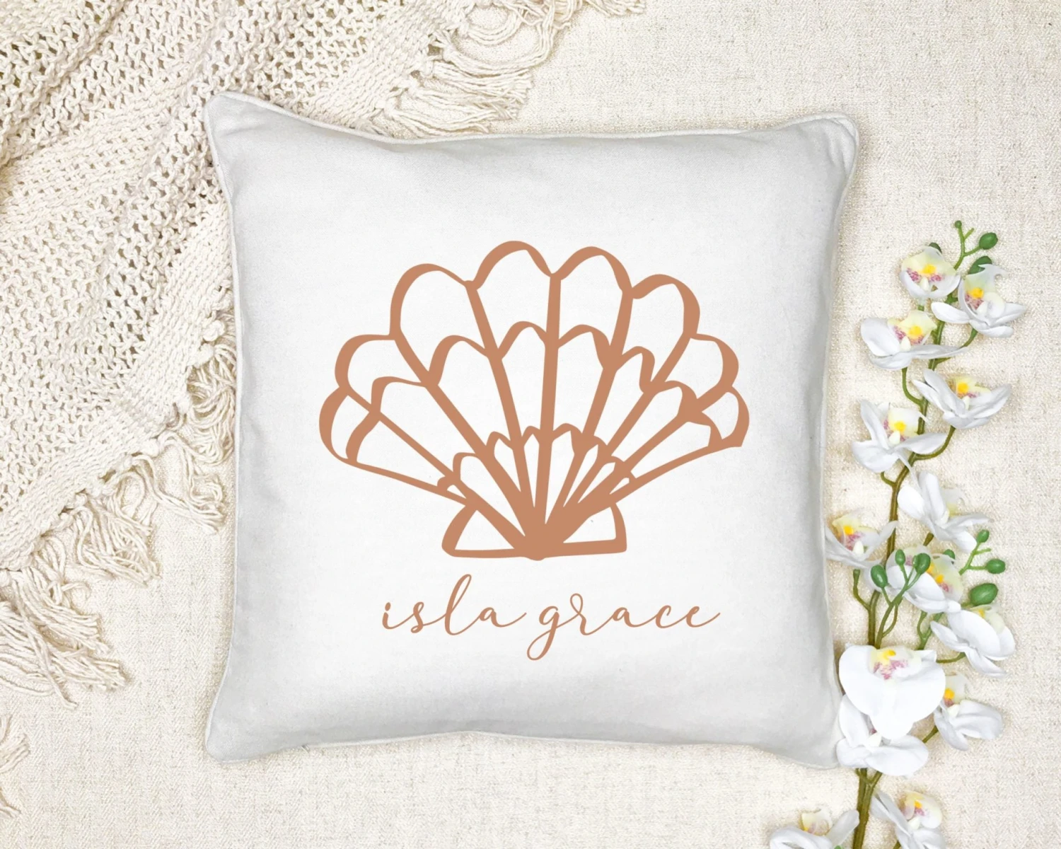 Timber Tinkers - Personalised Pillow Case | Seashell - Timber Tinkers Timber Tinkers - Personalised Pillow Case | Seashell - Timber Tinkers -MY LITTLE SHOP seashell