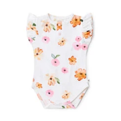 Snuggle Hunny Kids - Short Sleeve Organic Bodysuit | Poppy - Snuggle Hunny Kids