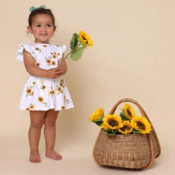 Snuggle Hunny Kids - Organic Dress | Sunflower - Snuggle Hunny Kids -MY LITTLE SHOP snuggle hunny sunflower short sleeve dress frill 4 3000x 3338f58c b5f0 4ccf a07c 148797c0008a
