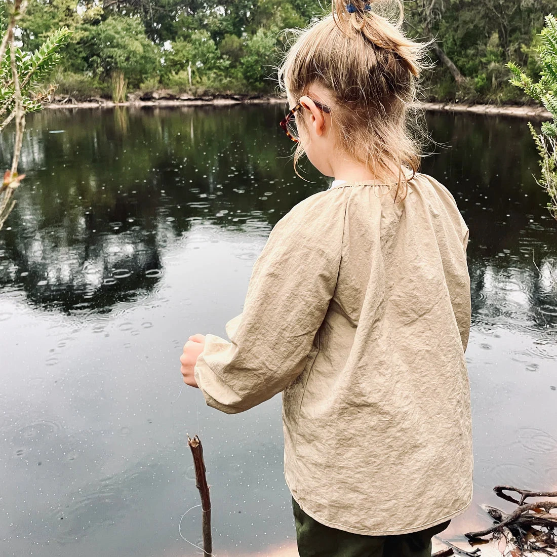 Little Mud co. - Messy Smock | Stone - Little Mud Co Little Mud Co. - Messy Smock | Stone - Little Mud Co -MY LITTLE SHOP stonewaterproofsmockforrainandadventures