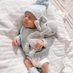 3 Little Crowns - Chunky Knit Jumper | Stormy Blue - 3 Little Crowns