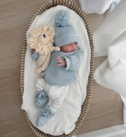 3 Little Crowns - Textured Knit Beanie | Stormy Blue - 3 Little Crowns -MY LITTLE SHOP stormy blue jumper 57fec941 9742 47d2 80ac ea51b59f8fee