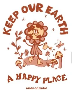 Tales Of The Sun - Keep Our Earth Happy T-Shirt | Whisper White - Tales Of The Sun -MY LITTLE SHOP t shirt keep our earth a happy place whisper white 714591 1024x1024 2x cc44ac6e 5413 44bc 92d2 7794aaeb31a2